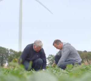 Pour favoriser les bonnes pratiques d’utilisation des produits phytos, Jean-Michel massue et Pascal Goffart effectuent des observations sur les sols de l’exploitation.